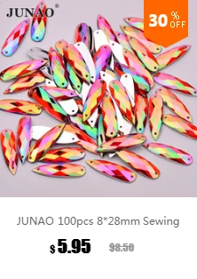 JUNAO 1 ярд 3 ряда SS8+ SS16+ SS8 Серебряная основа прозрачное стекло AB Стразы цепочка для шитья хрустальных бусин Аппликация отделка стразы цепочка для чашки