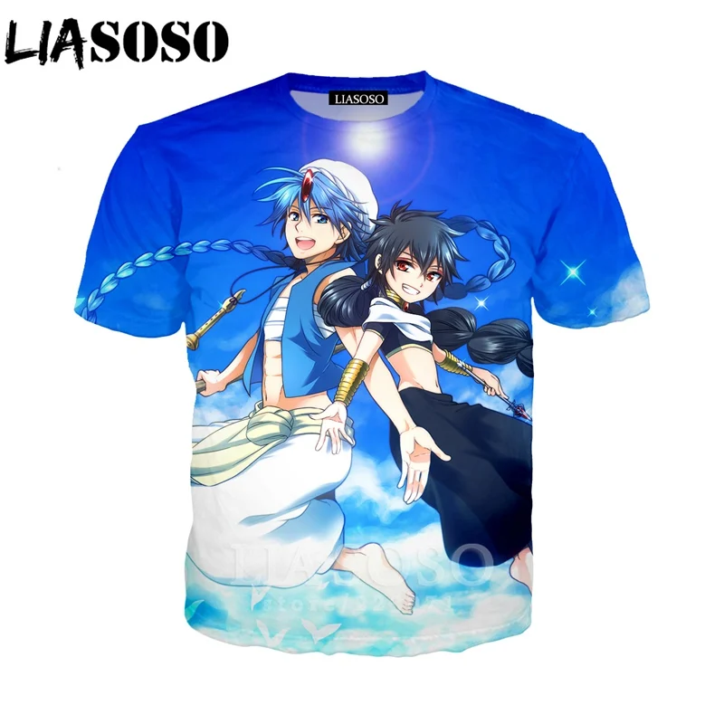 LIASOSO Летний Новый Мужской Женский свитшот 3D принт аниме-МАГИ Лабиринт волшебной