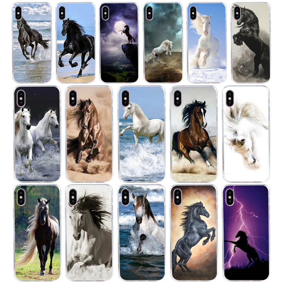 Мягкий силиконовый чехол из ТПУ с изображением лошади для iphone 5