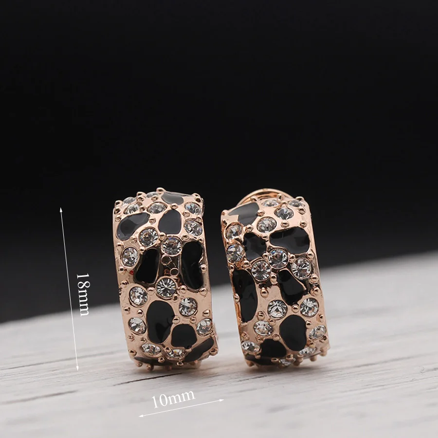 11,11 обруч клип на серьги для женщин стильные аксессуары Bijoux подарок высокое качество Винтажный леопардовый дизайн розовое золото цвет покрытием