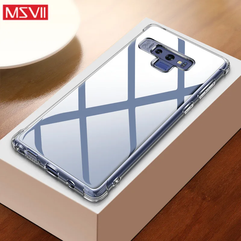 MSVII противоударный чехол для Samsung Note9 прозрачный защитный мягкий силиконовый Galaxy