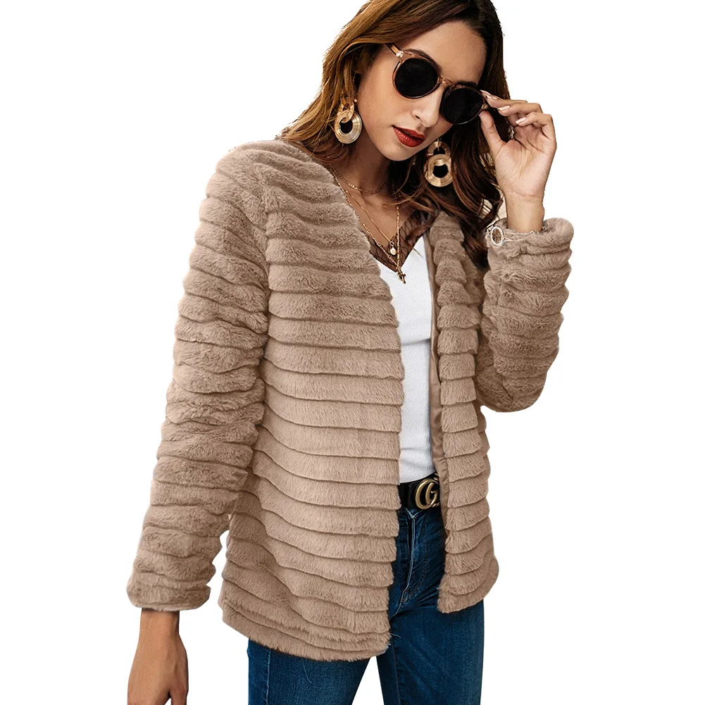 2018 зимнее пальто из искусственного меха кролика Женская куртка Chaqueta Mujer Casaco
