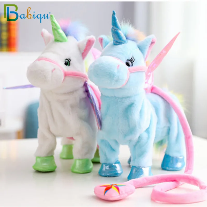 Игрушка плюшевая электрическая ходячая Единорог Babiqu 1 шт. игрушка-Зверюшка