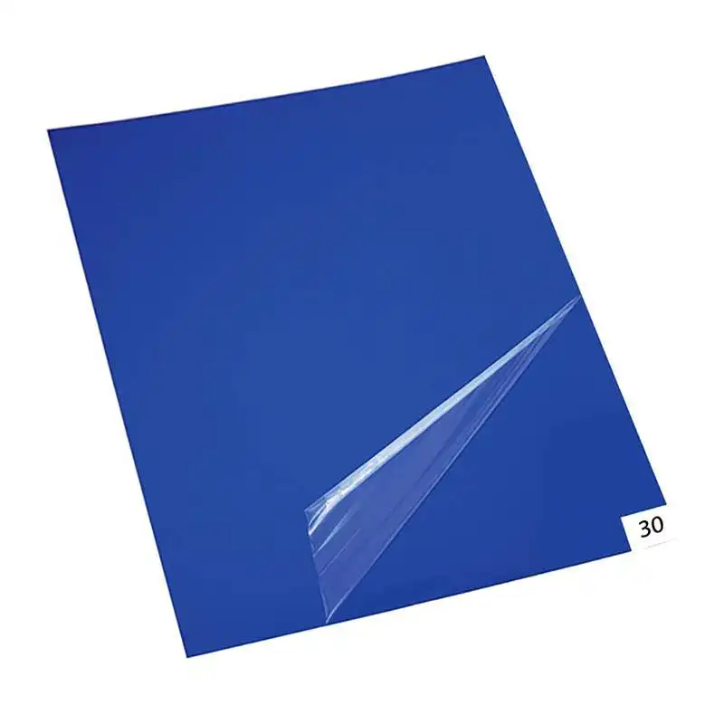 10 ковриков/коробок, 30 слоев на мат, 1" x 36", 4,5 C синий липкий мат, чистая комната ПВХ липкие коврики/клейкие колодки, используется для пола