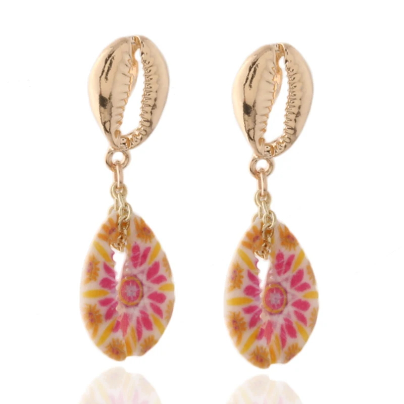 Серьги NeeFuWoFu в виде ракушек тигровая опасность металлические серьги модные