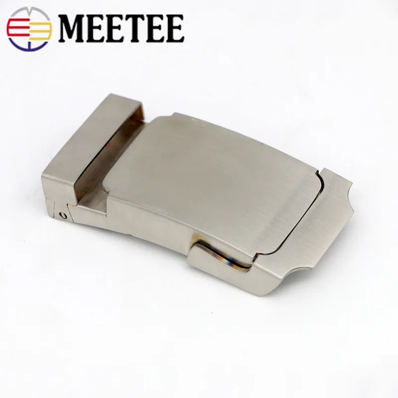 Meetee 1 шт./3 шт. 36 мм высококачественные пряжки для ремня из нержавеющей стали Мужские роликовые автоматические ЩЕТОЧНЫЕ поясные головки DIY кожевенное ремесло оборудование
