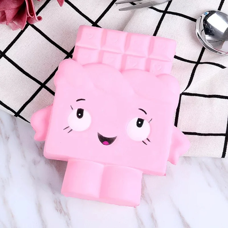 1Pcs kawaii Squishy Jumbo 12.5cm Face Chocolate Squeeze Slow Rising Charms Toys Phone Strap Squishi Kid Juguetes | Мобильные