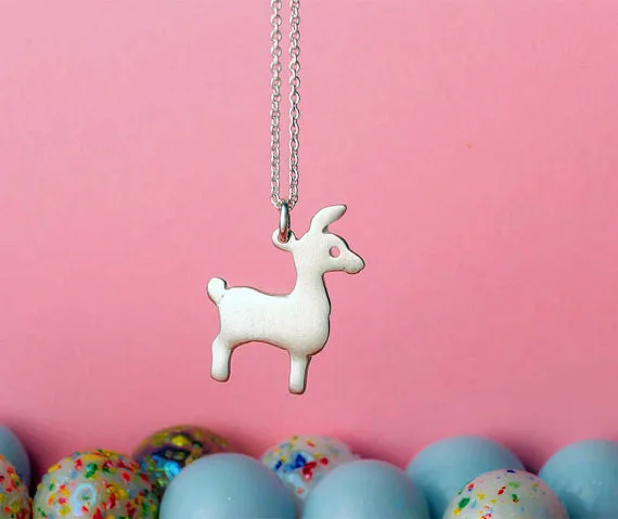 2016 Новый Ламы Maxi Ожерелье Силуэт Серебряный Корпус Подвеска Способа Цепи Ручной