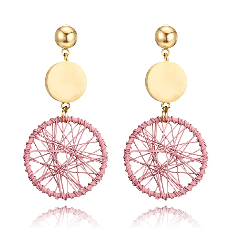 Новые модные сетевые Серьги Ловец снов Женские Ювелирные изделия ручной работы