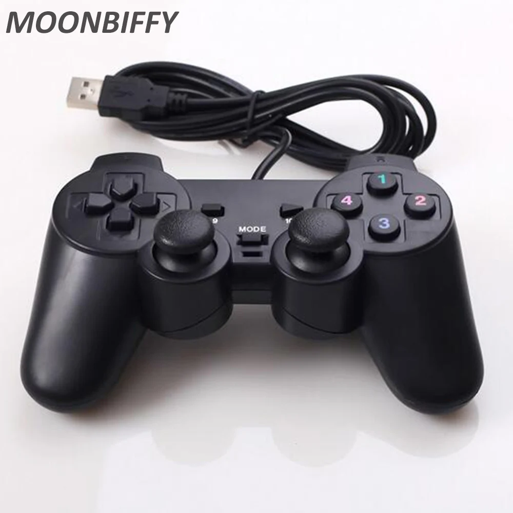 2020 NEW Wired Gamepad USB Game Controller Gaming Joypad Joystick Control for PC Computer Laptop Gamer Black Game Console