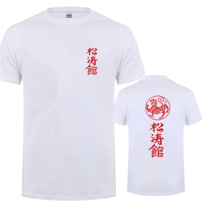 Shotokan, футболка для карате, мужские футболки, короткий рукав, круглый вырез, хлопок, Мужская футболка, Shotokan, тигр, топы, Мужская футболка, OT-508