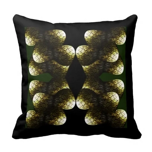 Весь Современный Шаблон Чехлы 4 Напечатанный На Золотой Черный (Размер: 45x45 см)