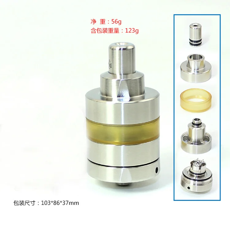 Новый SXK стиль Kayfun Lite RTA 22 мм 24 MTL нержавеющая сталь 2 мл PEI TANK DIY обслуживаемый