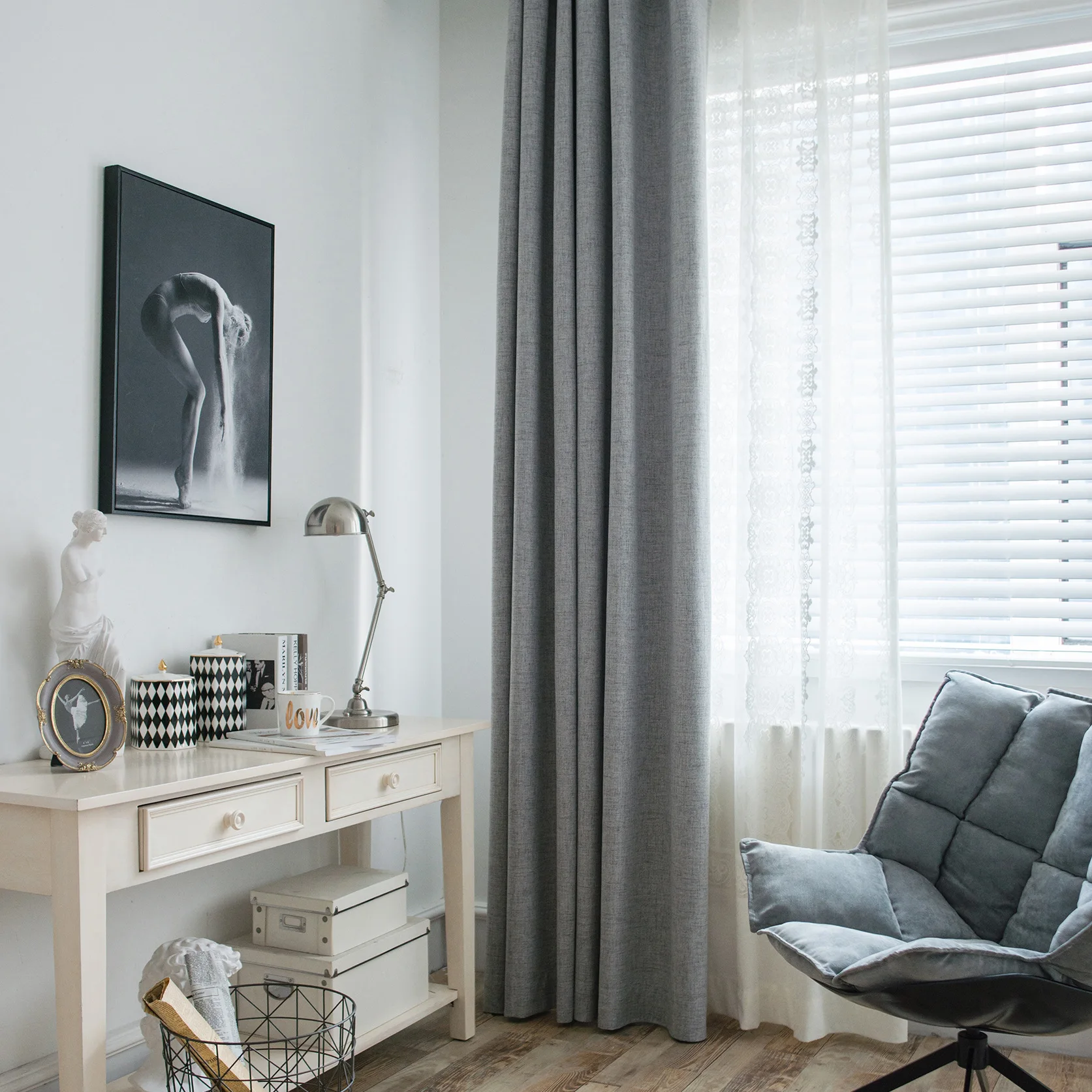 

Slow Soul Brown Gray Blue Green imitation Hemp Modern Quality Shade Curtains For Bedroom Cortina Blackout Children Living Room