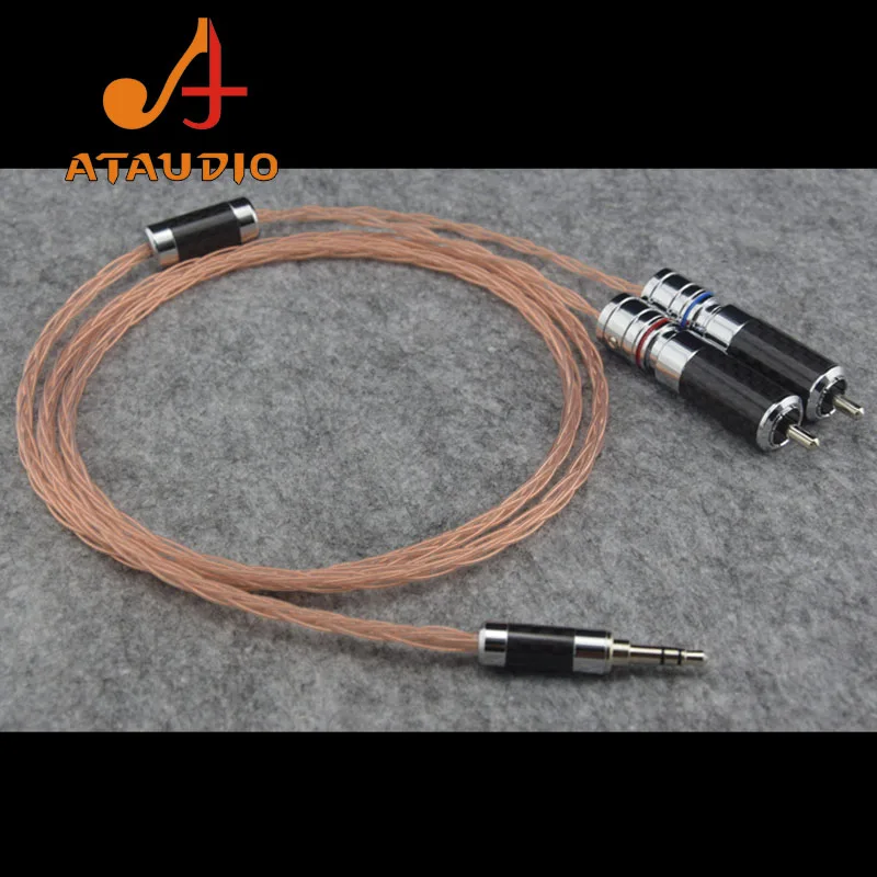 Кабель ATAUDIO Hifi с разъемом 3 5 мм на 2 RCA высококачественный кабель папа Aux|2 rca male|3.5mm to