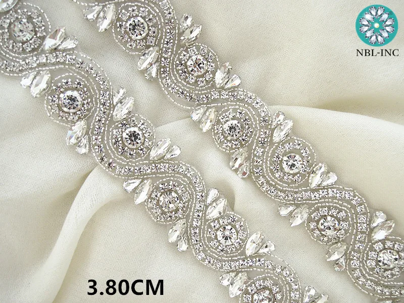 (5 ярдов) оптовая продажа для свадебного платья с серебристыми кристаллами и