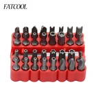 FATCOOL безопасности вскрытие Набор бит 33 шт Torq Torx шестигранный Звездный гаечный ключ три крыла электрическая отвертка шестигранный бит 14 