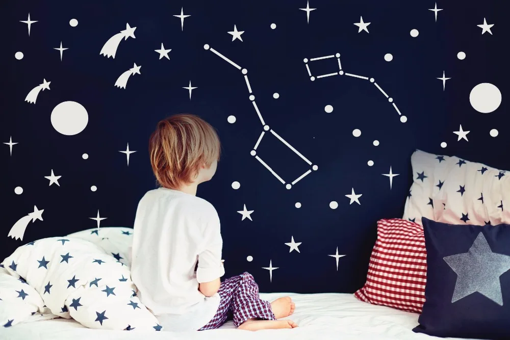 Настенная Наклейка сделай сам Зодиак питомник Ursa major и ursa minor Созвездие Большая