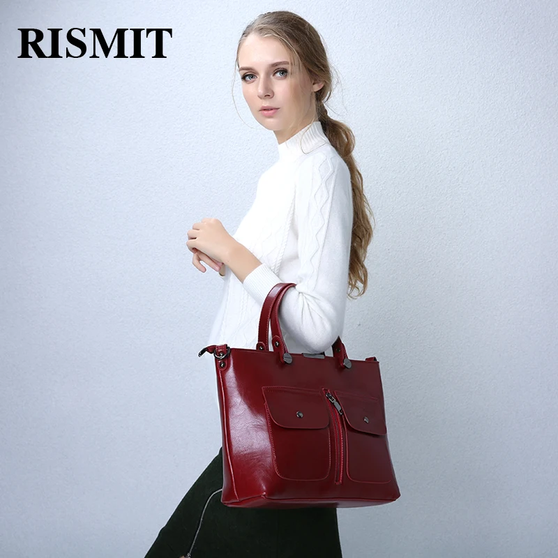 RISMIT Женская сумка из экокожи высокого качества BO62|leather tote bag|brand bagtote bag |