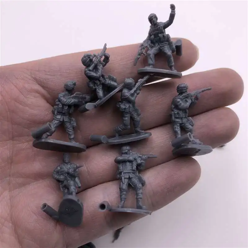 1: 72 4D сборная солдатская модель пластиковый маленький солдатик различной формы песочный стол Модель Игрушки 12 шт./лот