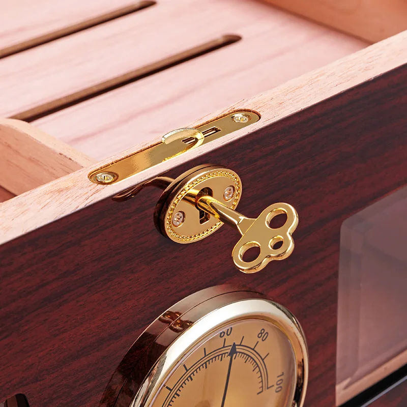 Коробка для сигар прозрачная skylight большая емкость кедровая древесина гумидор с