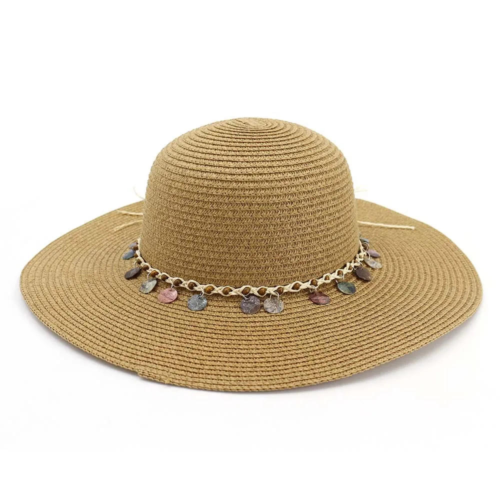 

summer straw hat women big wide brim beach sun block UV protection panama bone chapeu feminino AD0753