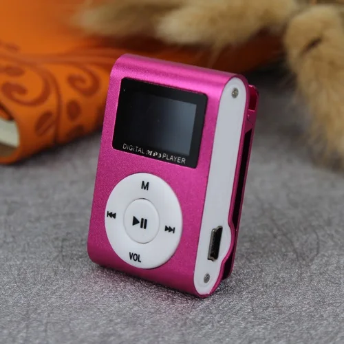 Красный DAONO автомобильный мини USB Клип ЖК-экран MP3 музыкальный плеер Поддержка MP3-плеер USB спортивный металлический музыкальный плеер - Цвет: Красный