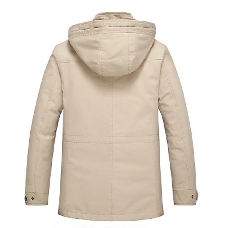 2018 Зима утолщаются теплый Тренч Для мужчин бренд флис утепленная куртка