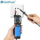 Цифровой мультиметр HoldPeak HP-38C ACDC в виде ручки, с ЖК-дисплеем, измеритель напряжения постоянного тока, емкости, измерительные инструменты