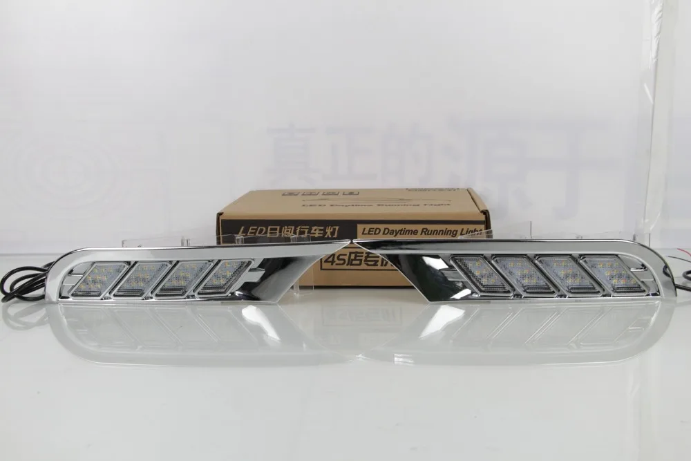 

1Set White/Yellow/Ice blue Fog lamp Car DRL LED Daytime Running Light Daylight For Nissan Kicks 2017-2018