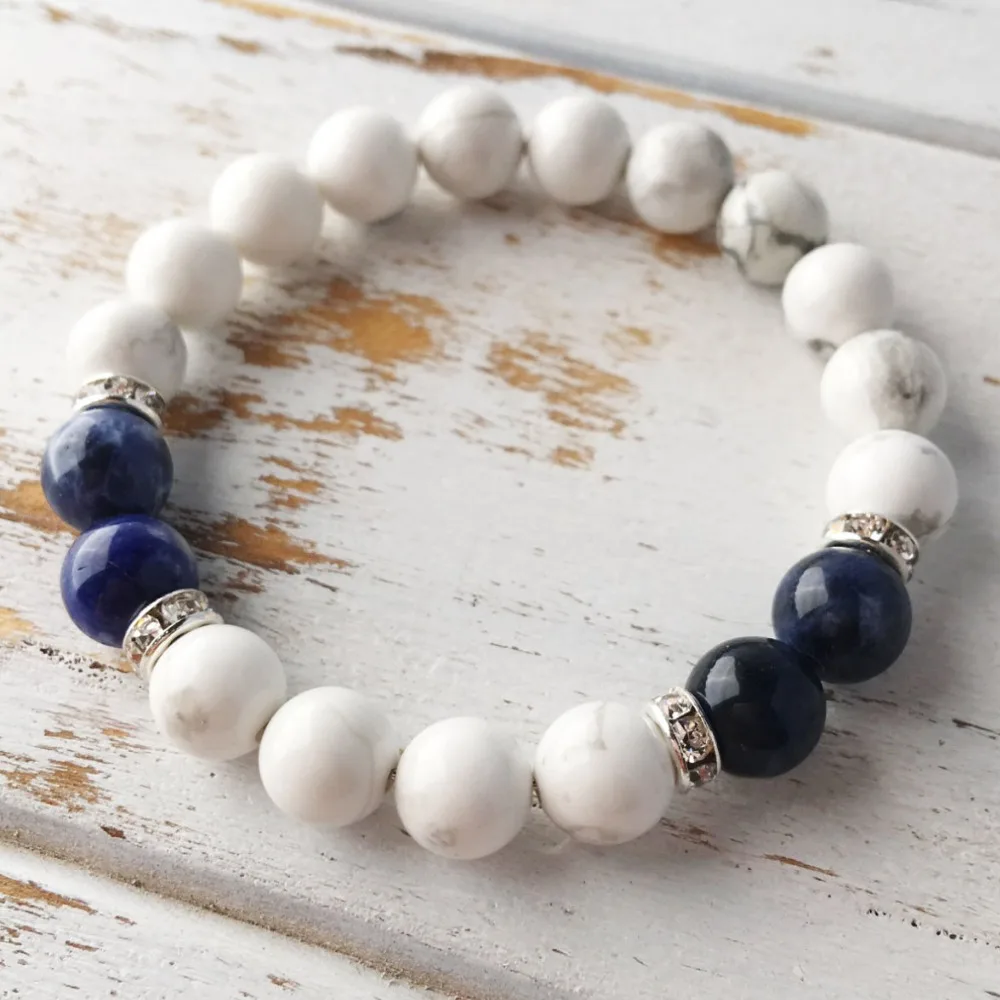 Модный браслет для женщин Lapuli белый из говлита целебные ювелирные изделия цель