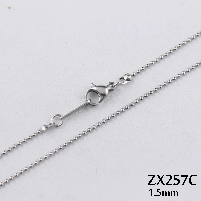 Цепочка Из Нержавеющей Стали с застежкой карабином 1 5 мм 20 шт.|stainless steel necklace|steel