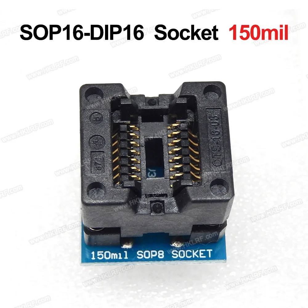 SOP16 до розетки DIP16 мил проектор/SOIC16 разъем программатор адаптер SOP8 бесплатная