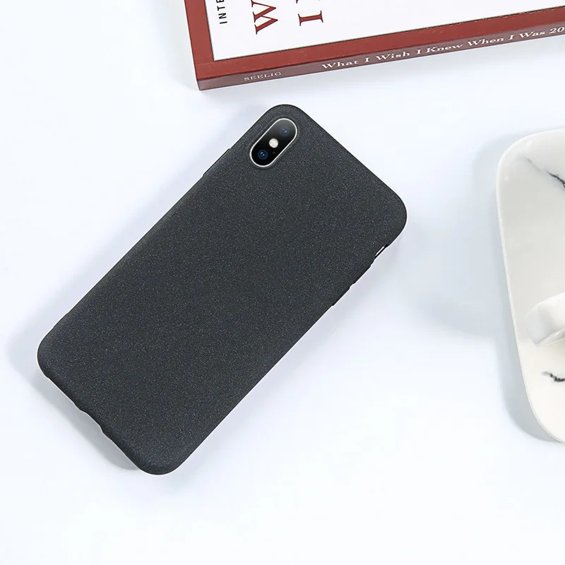 Black Роскошный плюшевый Матовый сенсорный чехол для iPhone 11 Pro X XR XS Max, Мягкая силиконовая задняя крышка из ТПУ для iPhone 6, 6 S, 7, 8 Plus, чехол s - Цвет: Black