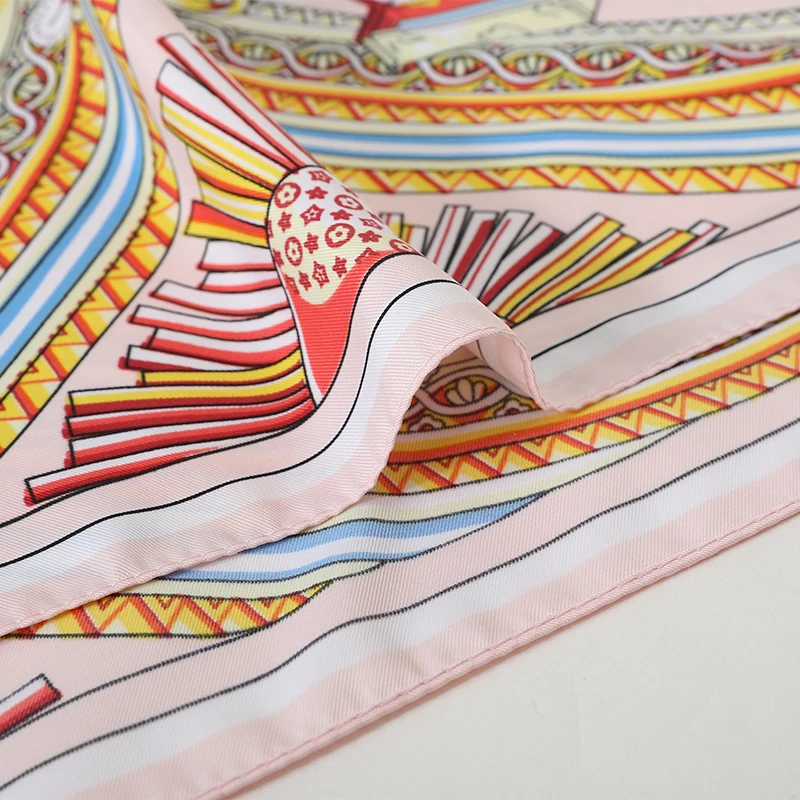 

[FEILEDIS]2019 Brand bandana women silk scarf luxury scarves for ladies shawls big size handkerchief on the head AS0507