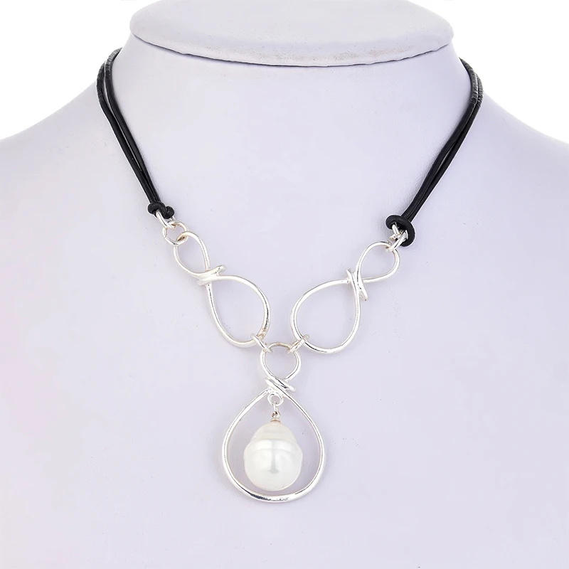 2017 Новый Дизайн Ожерелье Модные Женщины Сплава Веревку Цепи Water Drop Форма