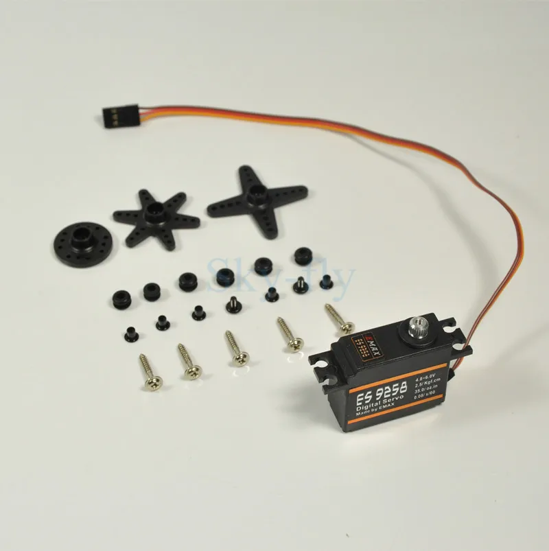 EMAX модель ES9258 RC металлический цифровой сервопривод 27g/ 3 кг/0 05 сек для вертолетов