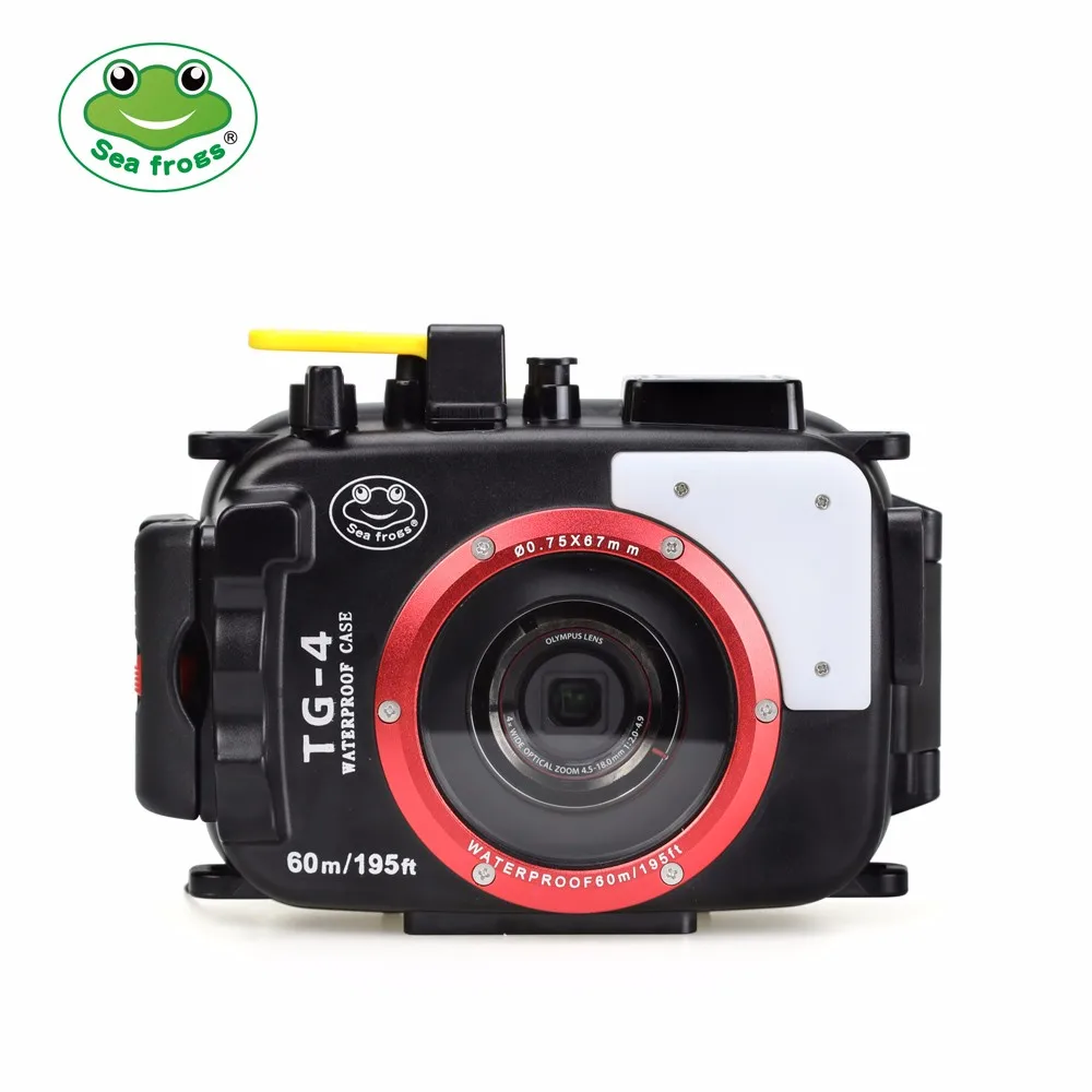 Чехол Seafrogs 60 м/195ft для подводной камеры Olympus TG5 + объектив рыбий глаз красный фильтр