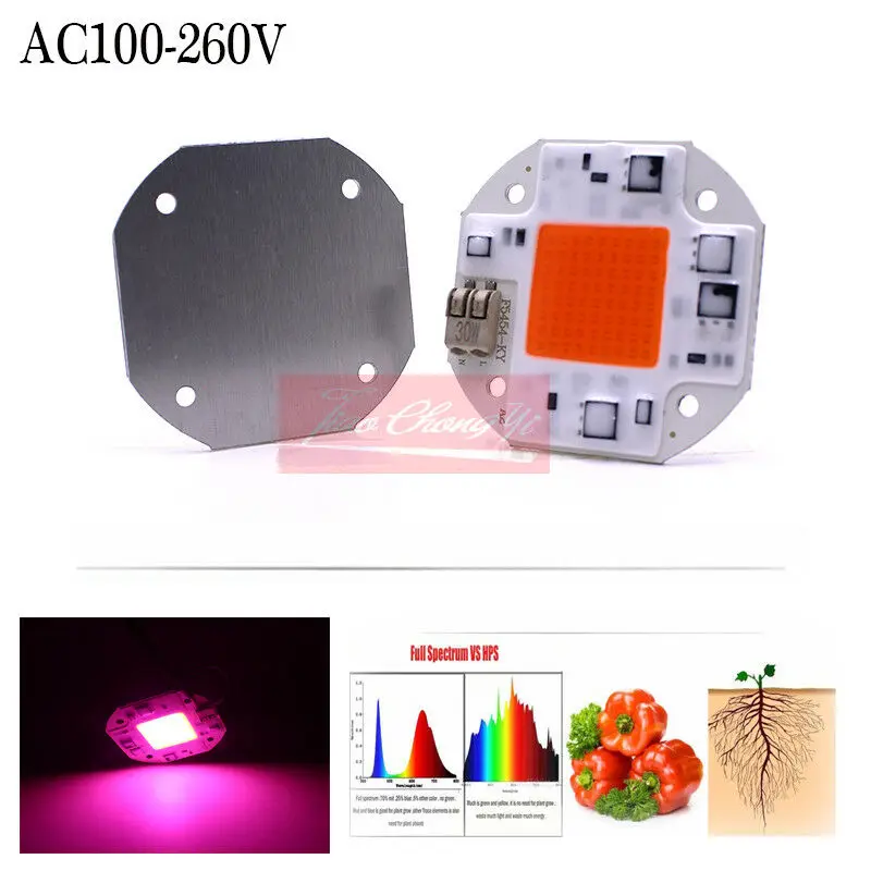 DC12V 220 V 50 W источник света для выращивания растений, с широким диапазонном! 380-840NM чип Phytolamp растения палатка рассады цветок лампа
