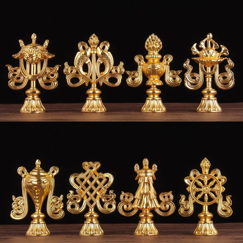 Изысканный узор восемь золотых буддистских сокровищ тантрические храмов