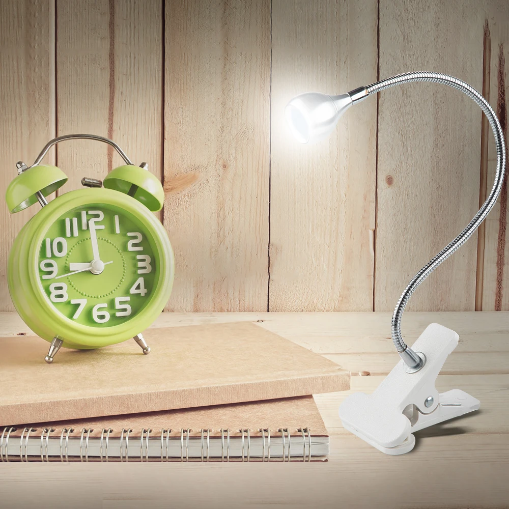 USB Мощность зажим держатель светодио дный Свет Книга настольная лампа 1 Вт гибкие