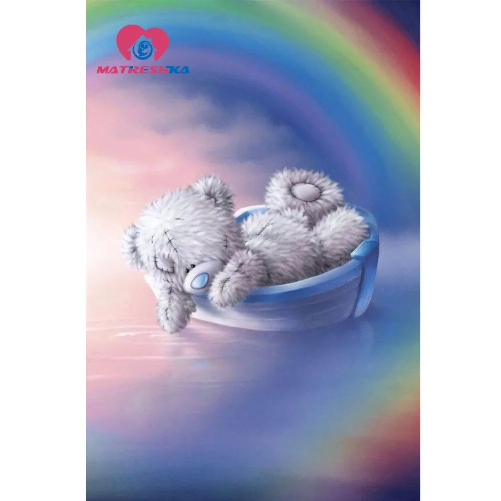 5d алмазная картина полная дрель квадратный мультфильм медведь фотографии Стразы