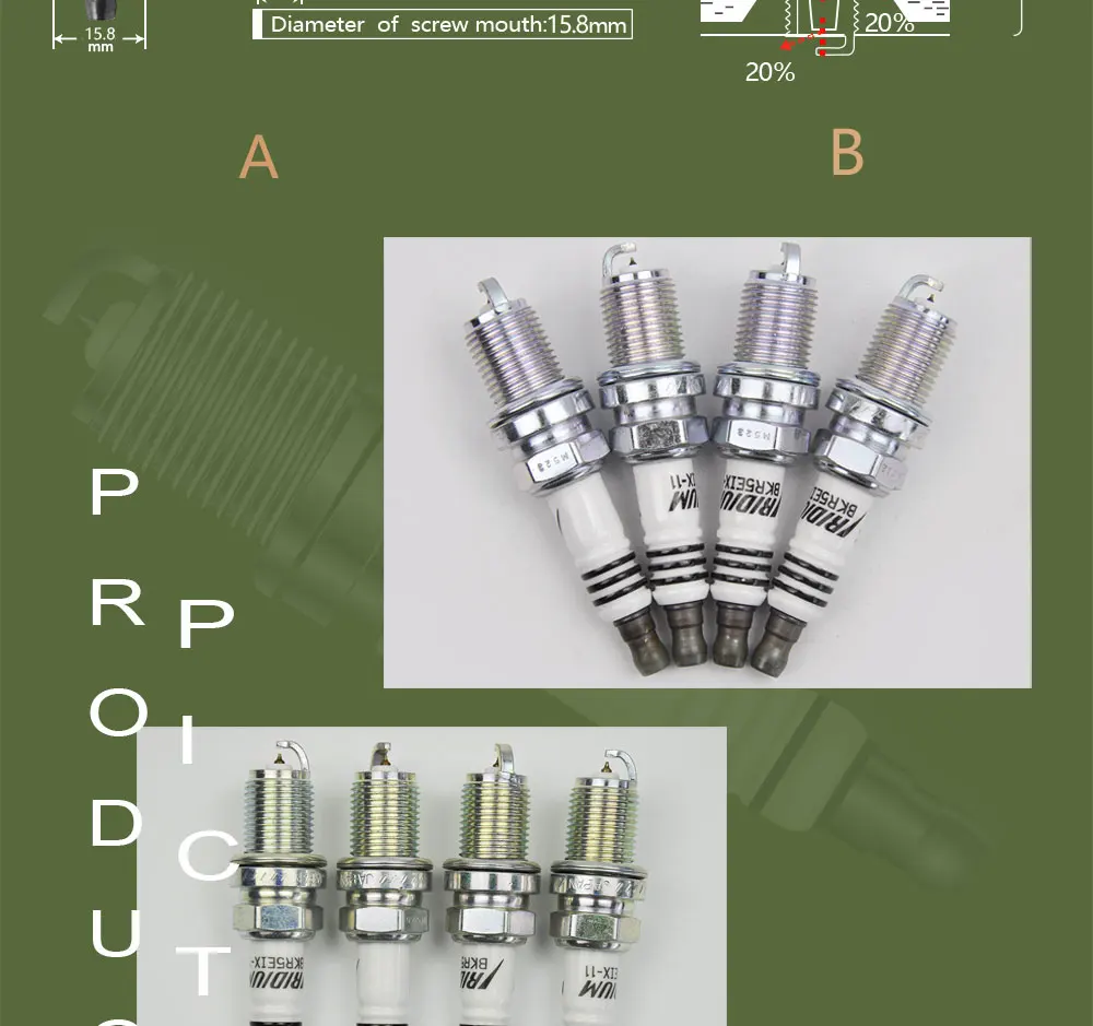 4 шт. BKR5EIX11(5464) Иридиевые свечи зажигания для TOYOTA SUZUKI BKR5EIX-11 5464 BKR5EIX 11