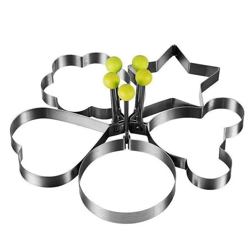 5 шт./компл. из нержавеющей стали симпатичные формы жареное яйцо плесень