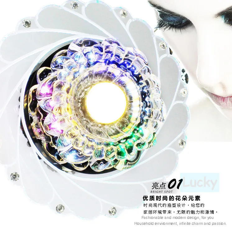 Абажур Хрустальный потолочный светильник 3 Вт/5 Вт спальня/фойе круглый