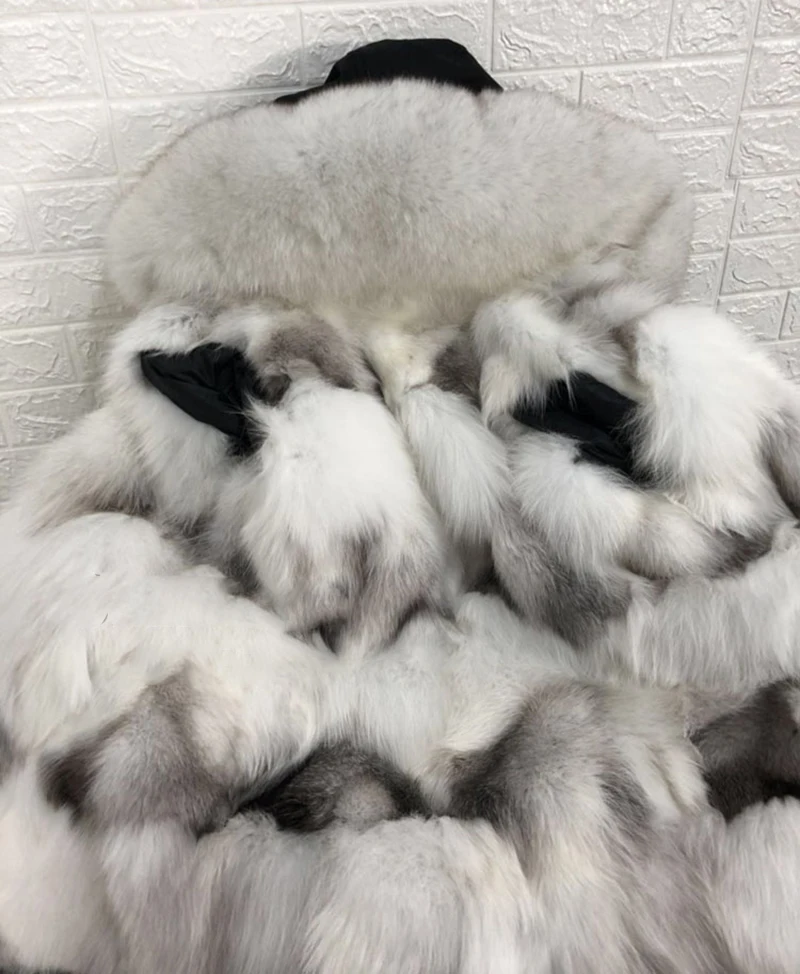 Зимняя мужская мода, воротник из лисьего меха, подкладка из лисьего меха, средняя длина, пара, дизайн, парка, одежда, толстовки