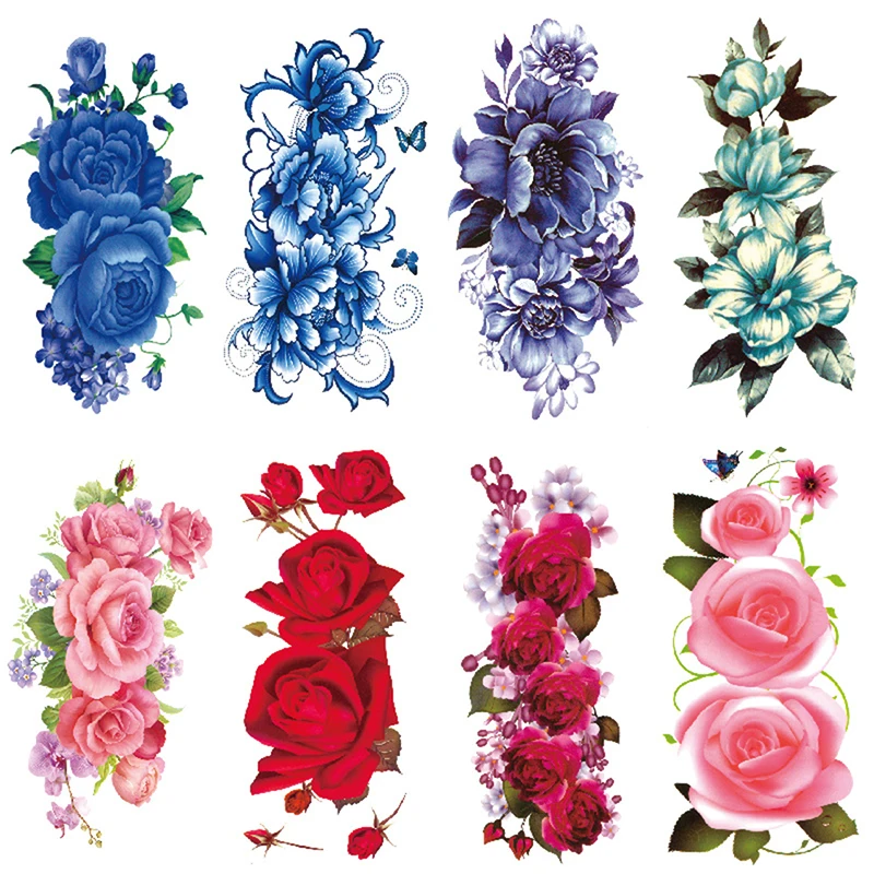 1 шт. тату дизайн бабочка ветка яркие Временные татуировки стикер для женщин