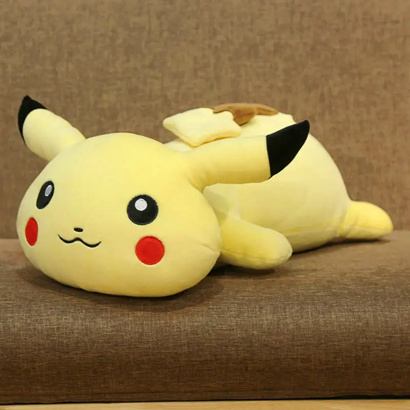 Pikachu Supe Мягкая Милая панда коричневый медведь Кот Кролик плюшевая игрушка хомяк чучела аниме фигурка мультфильм Подушка для ребенка подарок игрушка для малыша для девушки - Цвет: Pikachu