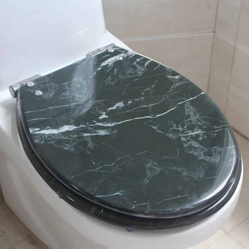 toilet seats B Европейский стиль утолщенные высококачественные смолы медленно закрывающие немой накладки на сидения унитаза, Универсальная Мода UVO Тип арт Туалет сиденья, J17559 - Цвет: toilet seats B