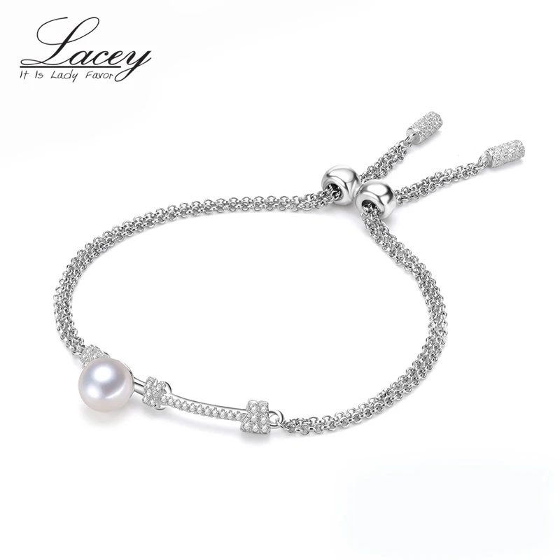 Женский браслет с натуральным белым пресноводным жемчугом свадебные украшения